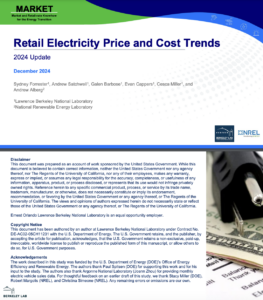 Retail Electricity Price and Cost Trends: 2024 Update